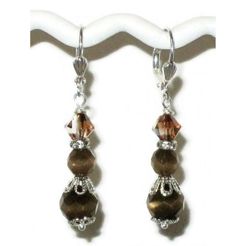 Brown Bridesmaid Earrings