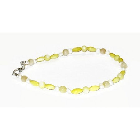 Yellow Beaded Ankle Bracelet