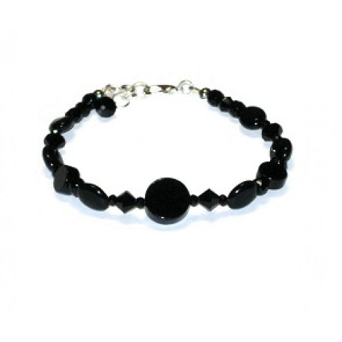 Black Beaded Bracelet