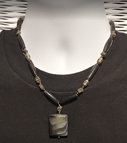 Black and Grey Men's Necklace