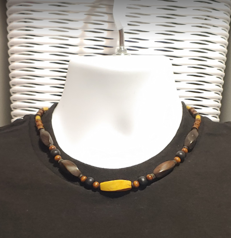 Brown, Black and Beige Men's Necklace