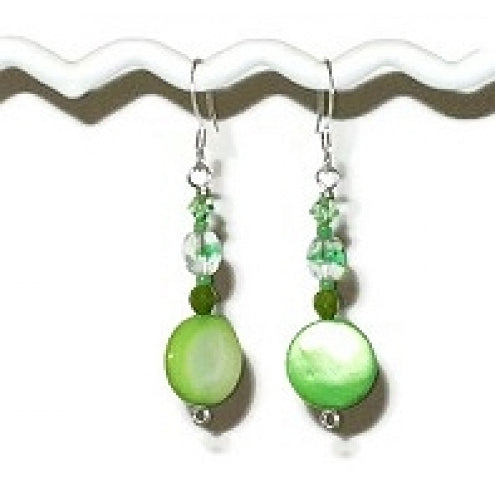 Green Mother-of-Pearl Spike Choker Set