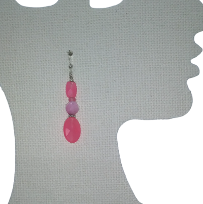 Hot Pink and Light Pink Earrings