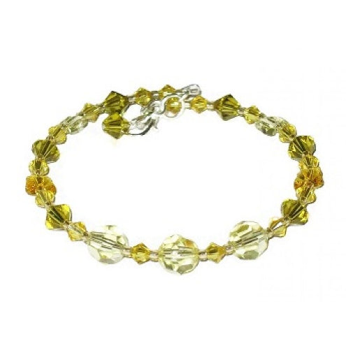Yellow Crystal Bridesmaid Bracelet