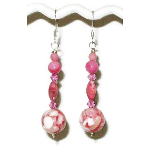 Rose Pink Choker and Earring Set