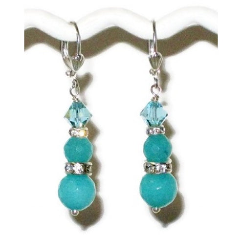 Teal Jade Bridesmaid Earrings