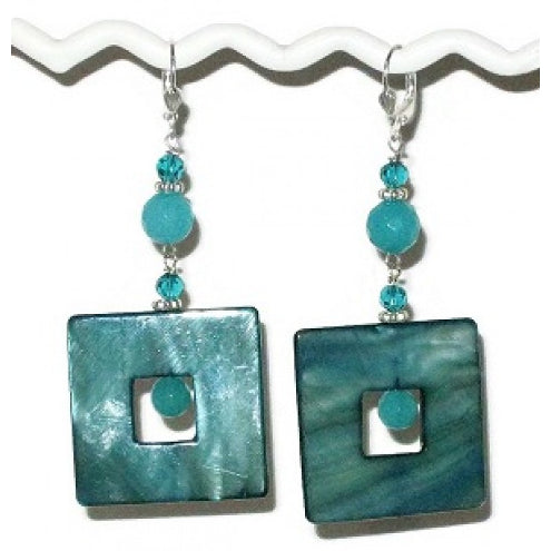 Teal Earrings