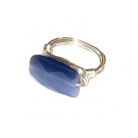Violet Faceted Wire-Wrapped Ring | AngieShel Designs