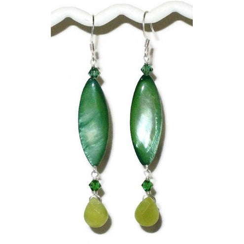 Green and Yellow Necklace and Earring Set