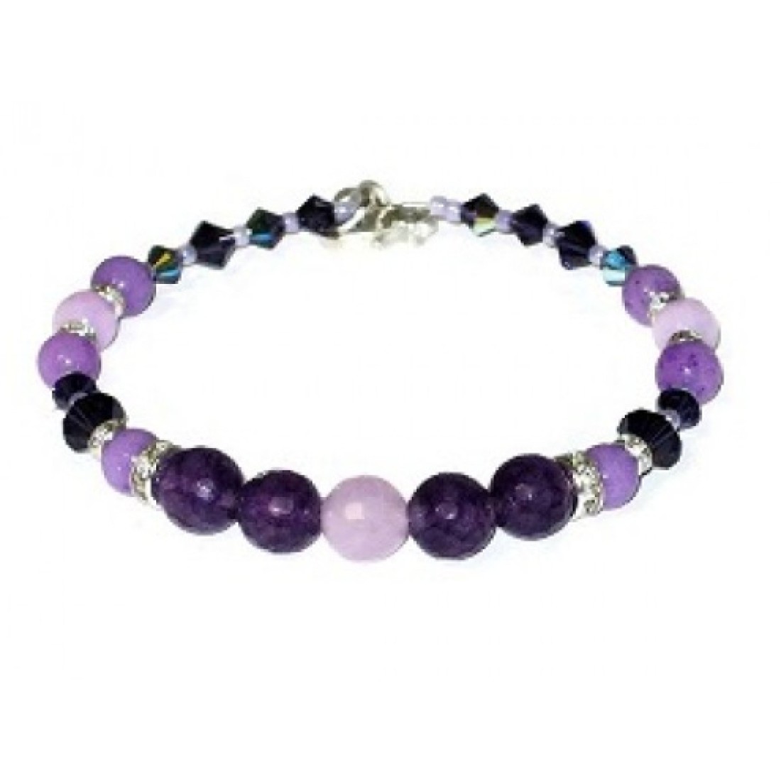 Purple Faceted Jade Beaded Bracelet | AngieShel Designs