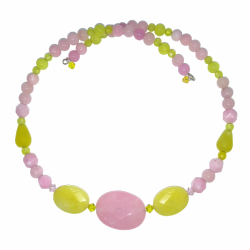 Delicate Pink and Yellow Choker