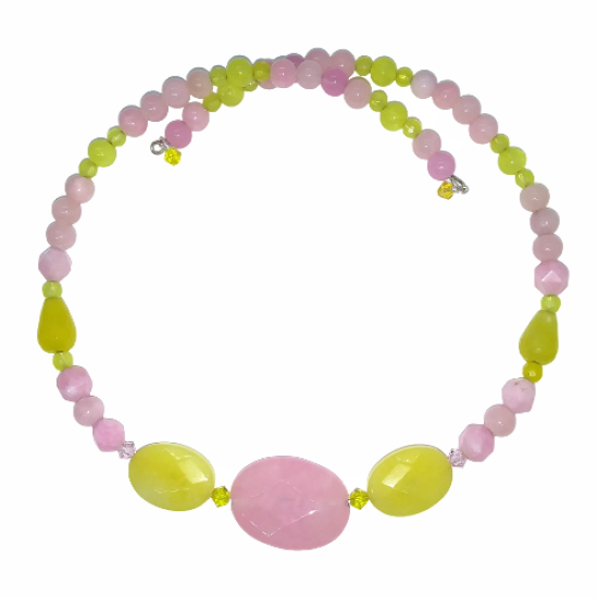 Delicate Pink and Yellow Choker