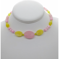 Delicate Pink and Yellow Choker