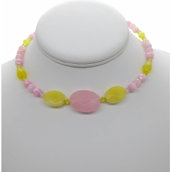 Delicate Pink and Yellow Choker