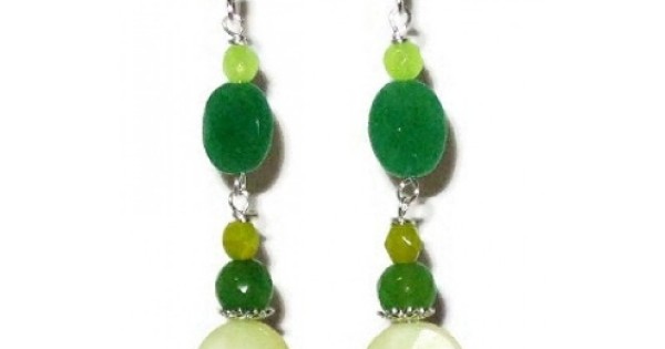 Green Chartreuse Dangle Earrings | AngieShel Designs