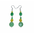 Stylish Green and Yellow Dangle Earrings