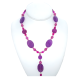 Purple, Fuchsia and Pink Necklace with Drop Pendant